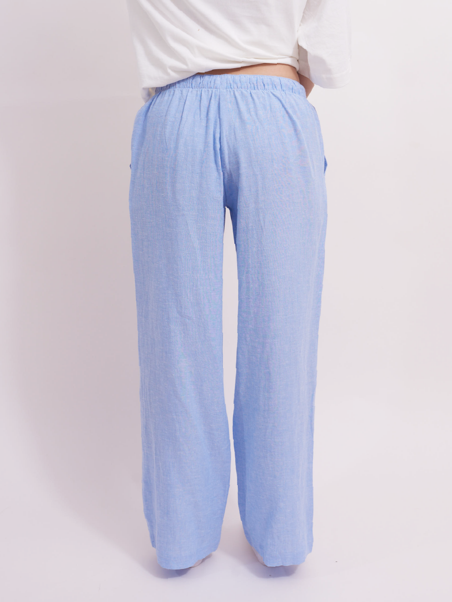 LOW-RISE Pyjama Bottoms in Sky Blue