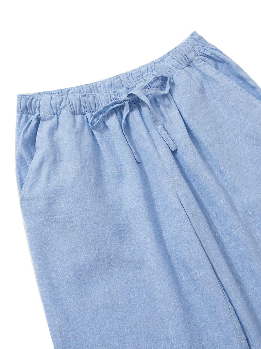 LOW-RISE Pyjama Bottoms in Sky Blue