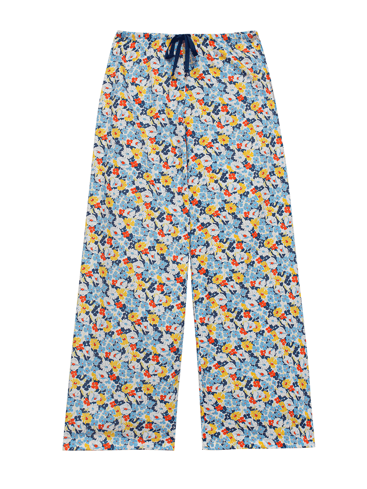 
                                            
                                                LOW-RISE WIDE-LEG Lounge Pants in Blue Ditsy Floral Print
                                            
                                        
