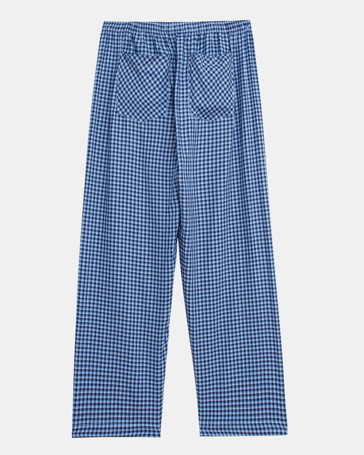 Seamless Low Rise - Navy Blue Check Cotton