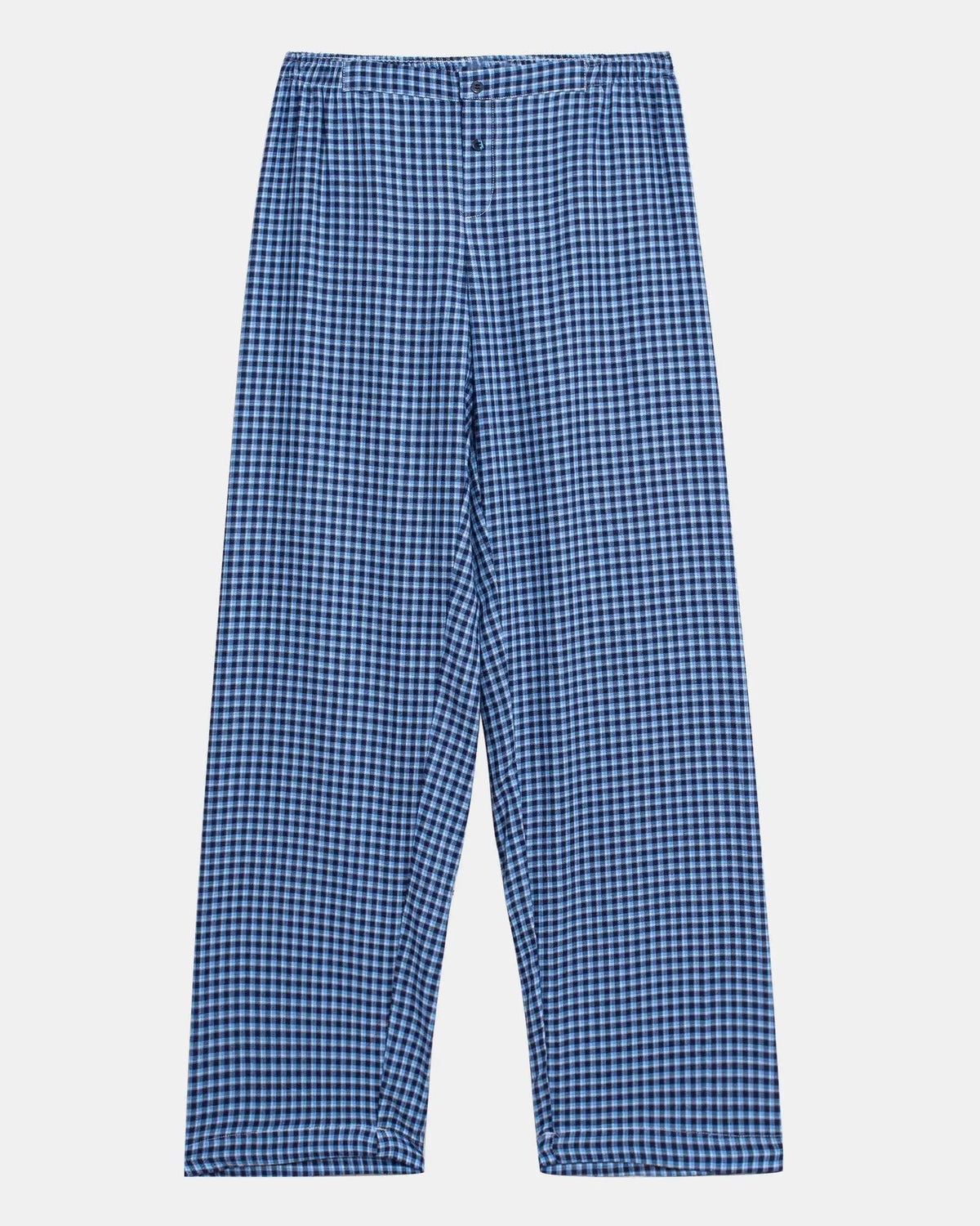 Seamless Low Rise - Navy Blue Check Cotton